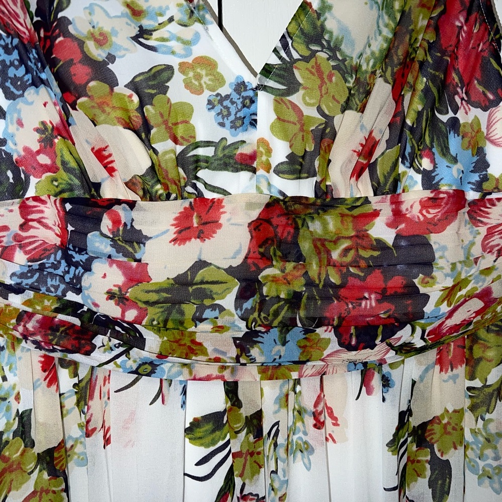 Brand: Ever Pretty Floral Printed Sleeveless V Neck Maxi Dress - Picture 5 of 16